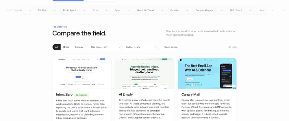 How We Built an Evidence-Backed Directory for AI Email Assistants