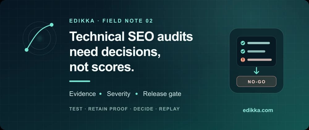 A Technical SEO Audit Should End in a Decision, Not a Score
