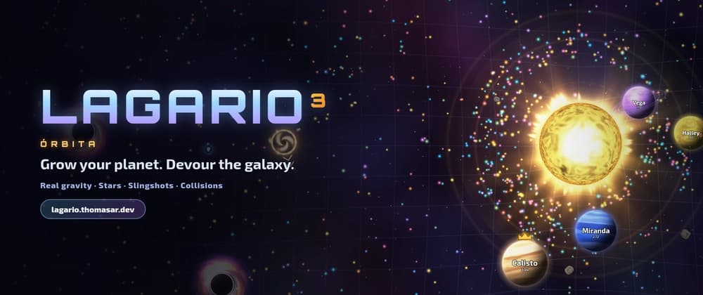 I rebuilt my 2018 agar.io clone around real orbital physics, with no game server
