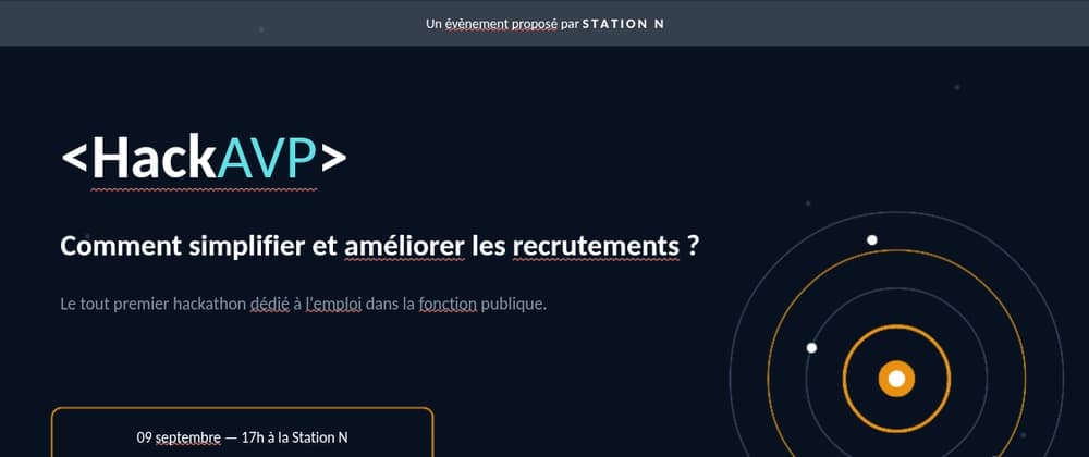 🏆 #HackAVP, premier hackathon dédié à l'emploi dans la fonction publique en NCL