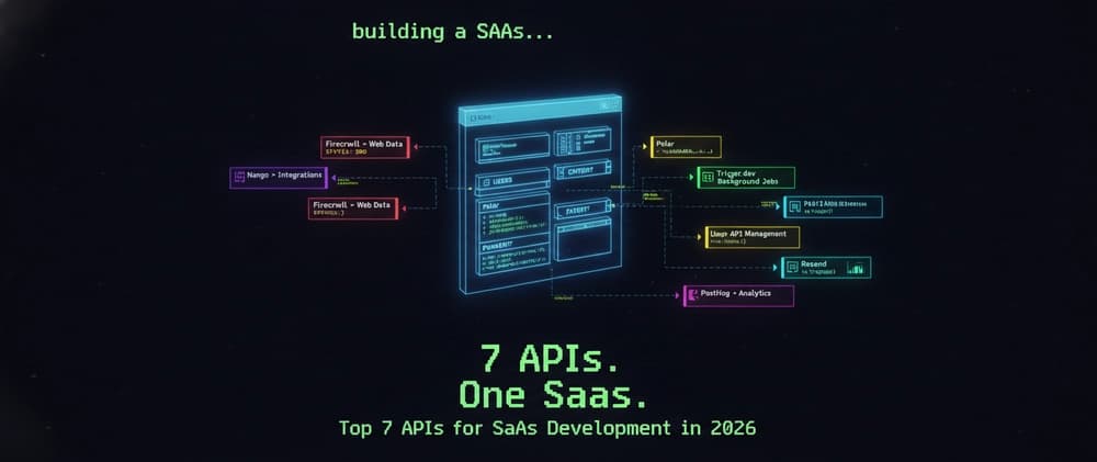 Top 7 APIs for SaaS Development in 2026 (I’d Actually Use These)