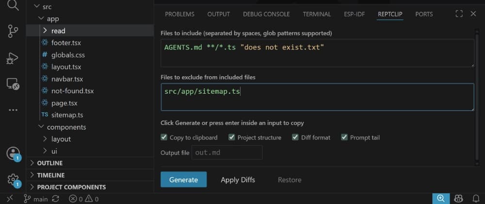 I Built a VS Code Extension to Paste Your Project into Free Chatbots and Apply the Diffs in One Click! ๐ฅ