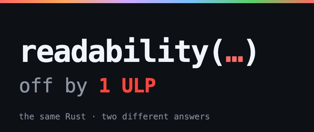 The same Rust gave two different answers, and neither matched JavaScript