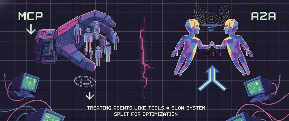 MCP vs. A2A: why treating every agent like a tool is slowing your system down (and how to split the two) — MCP vs. A2A
