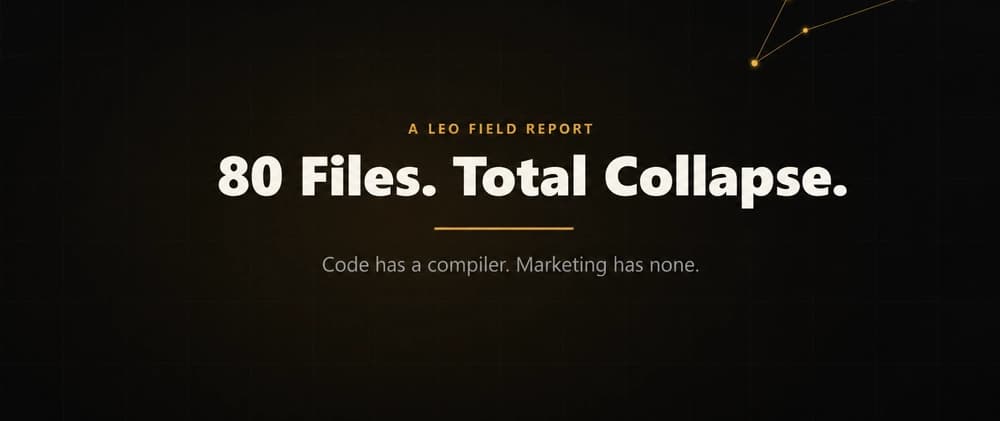 For AI Not to Hallucinate, We Must Stop Hallucinating First: How I Built an 80-File Rule System for AI Marketing and Failed Completely