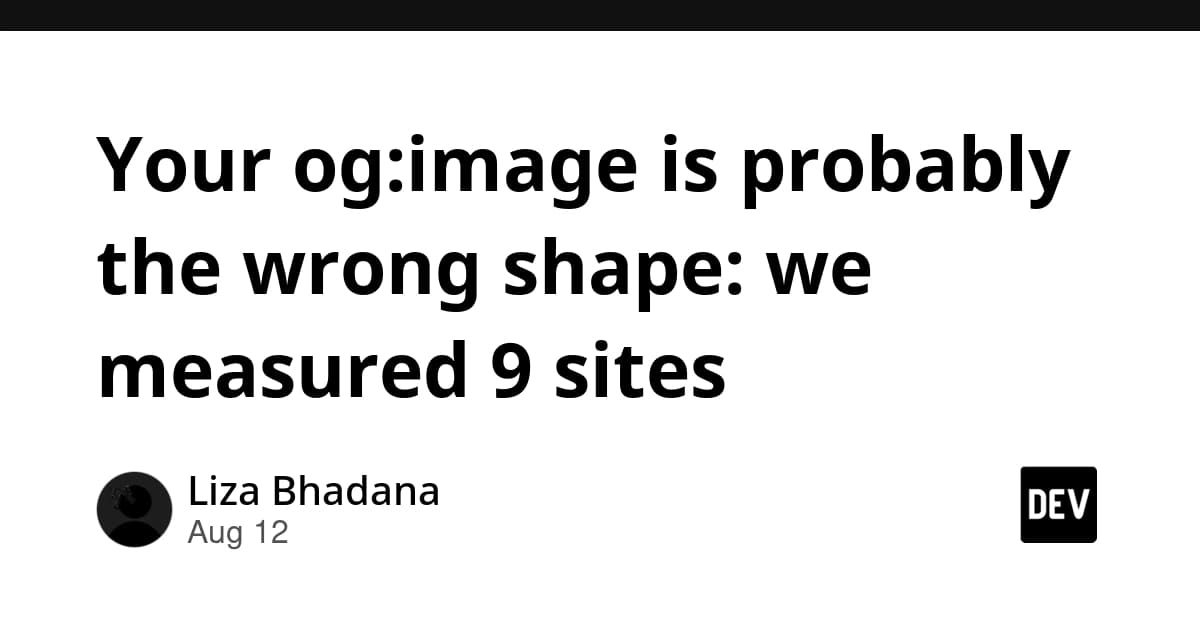 Your og:image is probably the wrong shape: we measured 9 sites