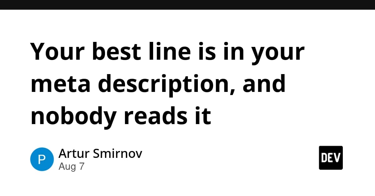Your best line is in your meta description, and nobody reads it