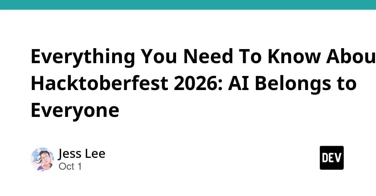 Everything You Need To Know About Hacktoberfest 2026: AI Belongs to Everyone ๐