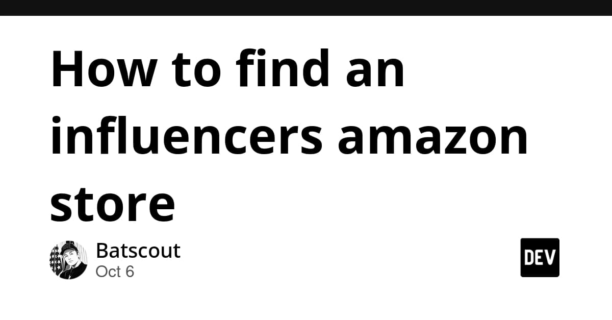 How to find an influencers amazon store