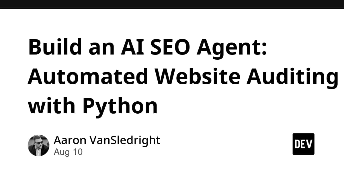 Build an AI SEO Agent: Automated Website Auditing with Python