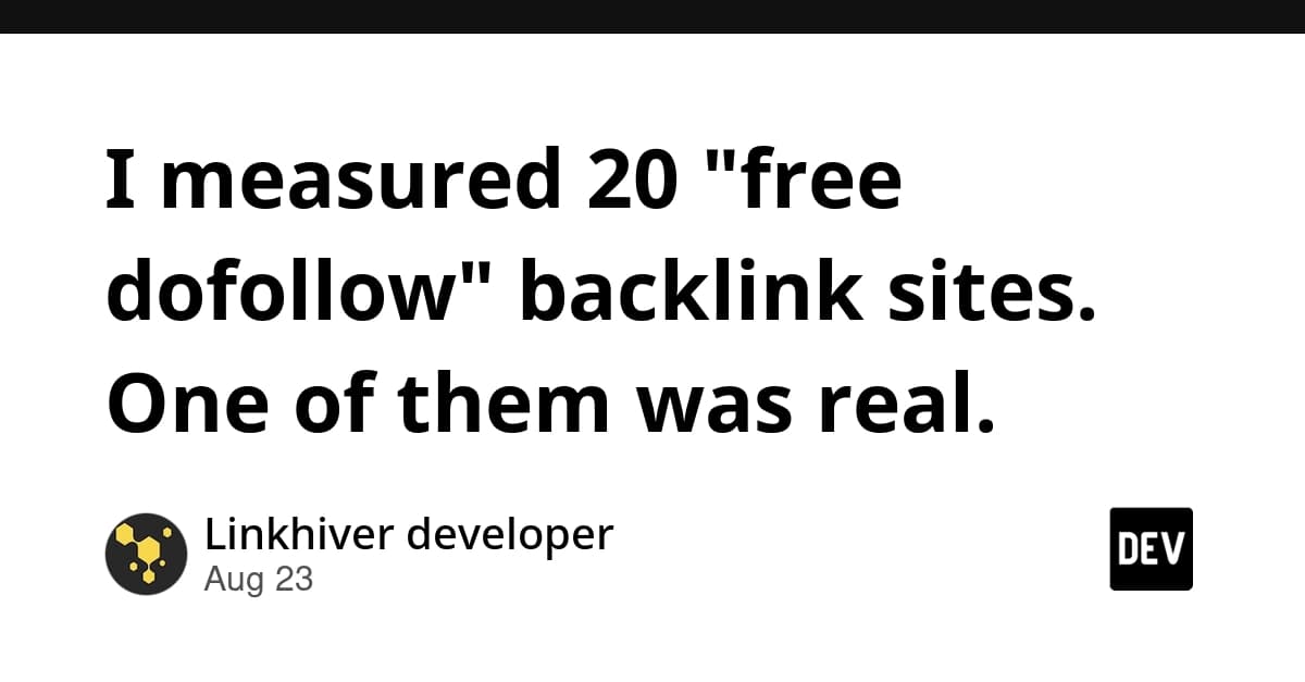 I measured 20 "free dofollow" backlink sites. One of them was real.