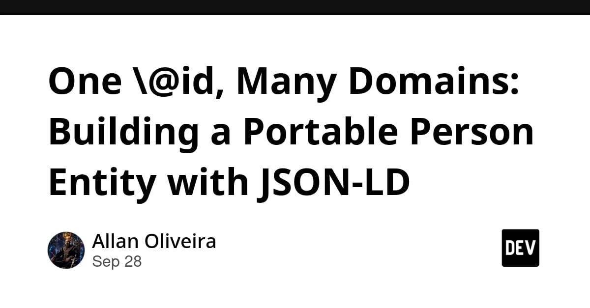 One @id, Many Domains: Building a Portable Person Entity with JSON-LD