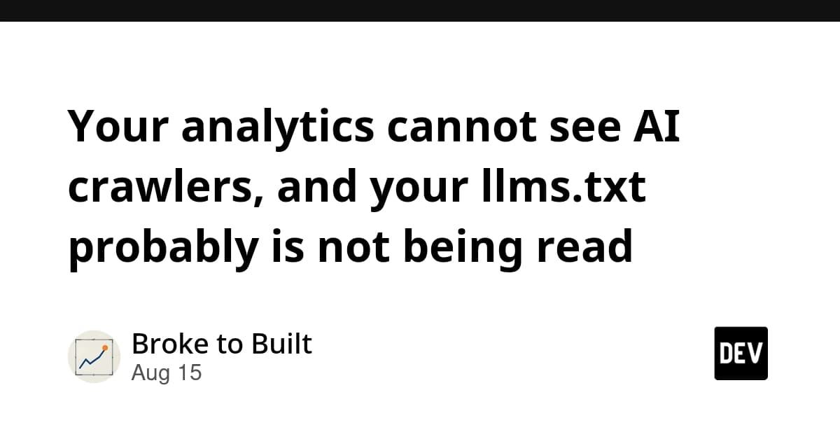 Your analytics cannot see AI crawlers, and your llms.txt probably is not being read