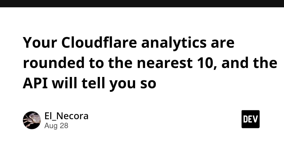 Your Cloudflare analytics are rounded to the nearest 10, and the API will tell you so
