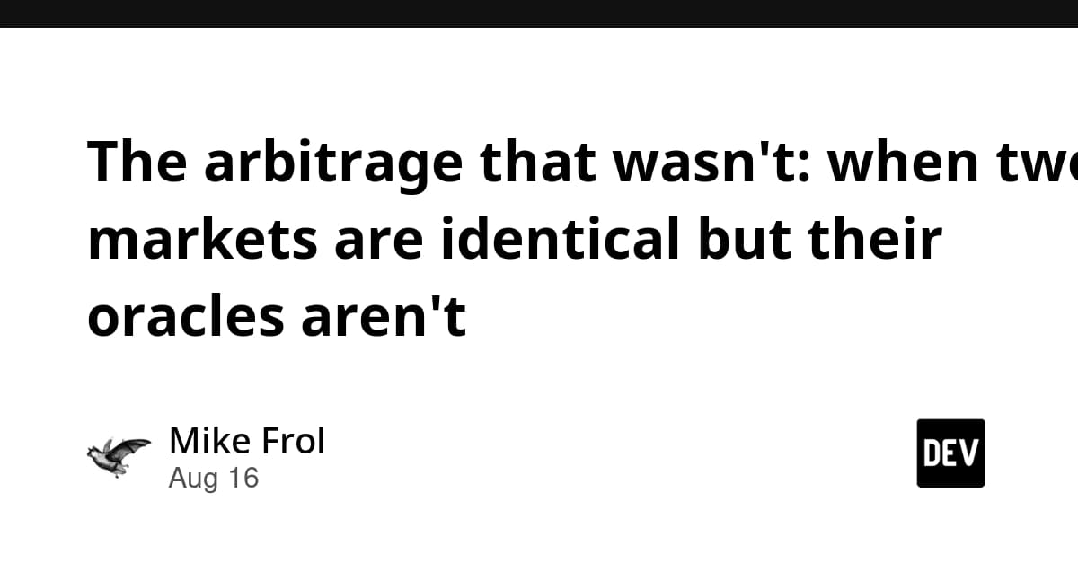The arbitrage that wasn't: when two markets are identical but their oracles aren't