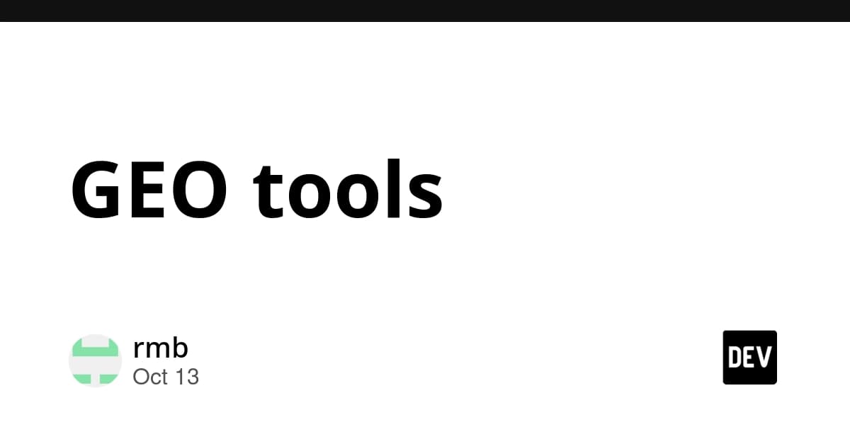 GEO tools