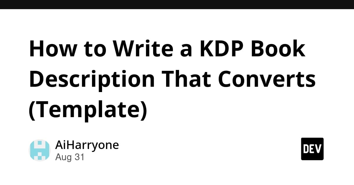 How to Write a KDP Book Description That Converts (Template)