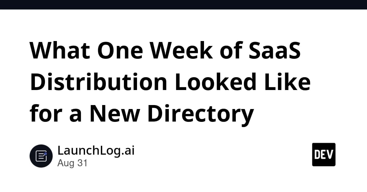 What One Week of SaaS Distribution Looked Like for a New Directory